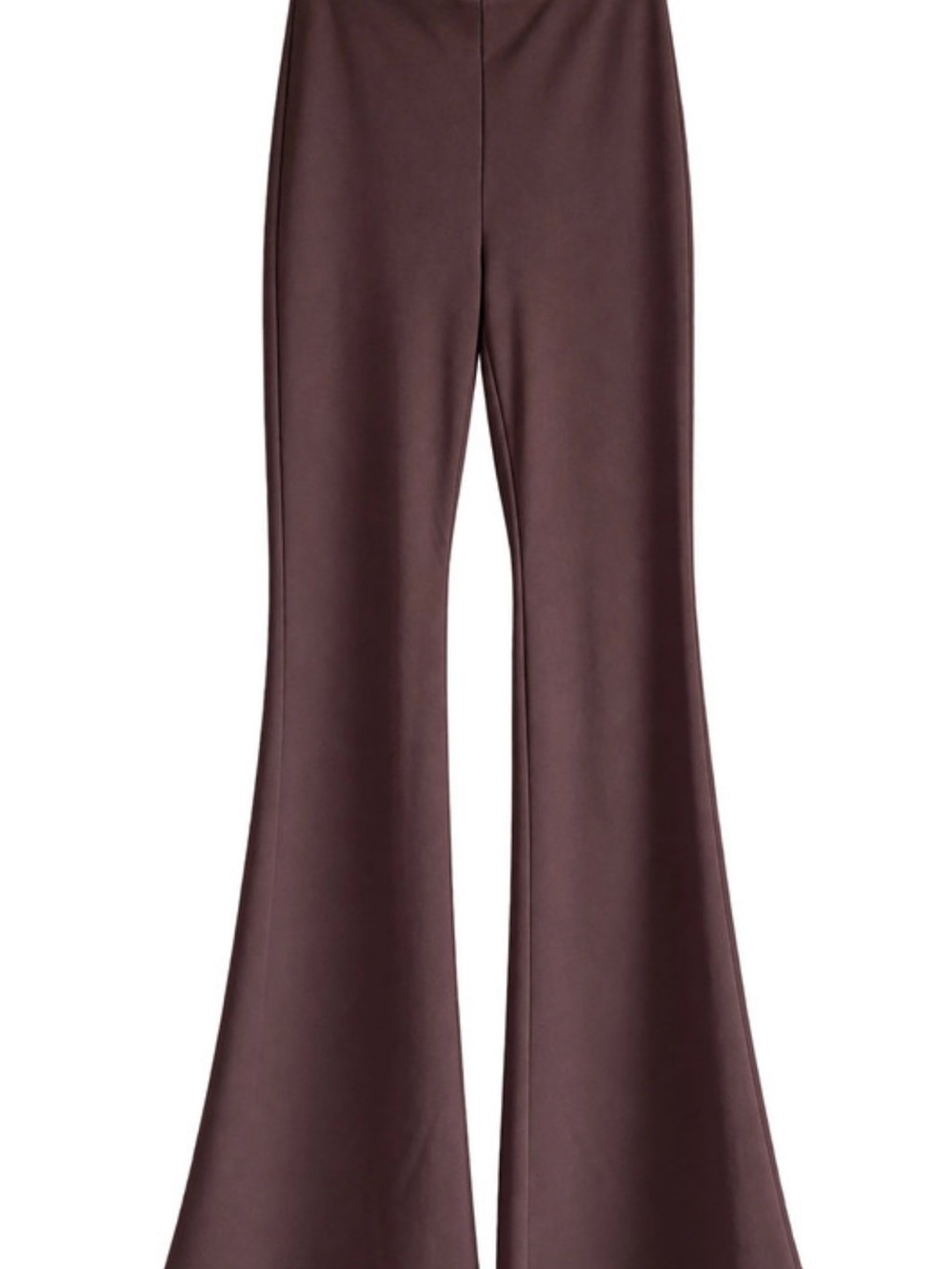 Wilfred High-Waist Flared Pants in Deep Brown